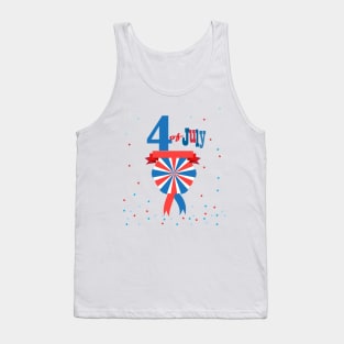 4th of July Happy Independence Day USA American Flag Patriotic Stars Blue Fireworks, Trendy Design. America flag us pattern, memorial day, veterans day, Father's day gifts and decoration collection Tank Top